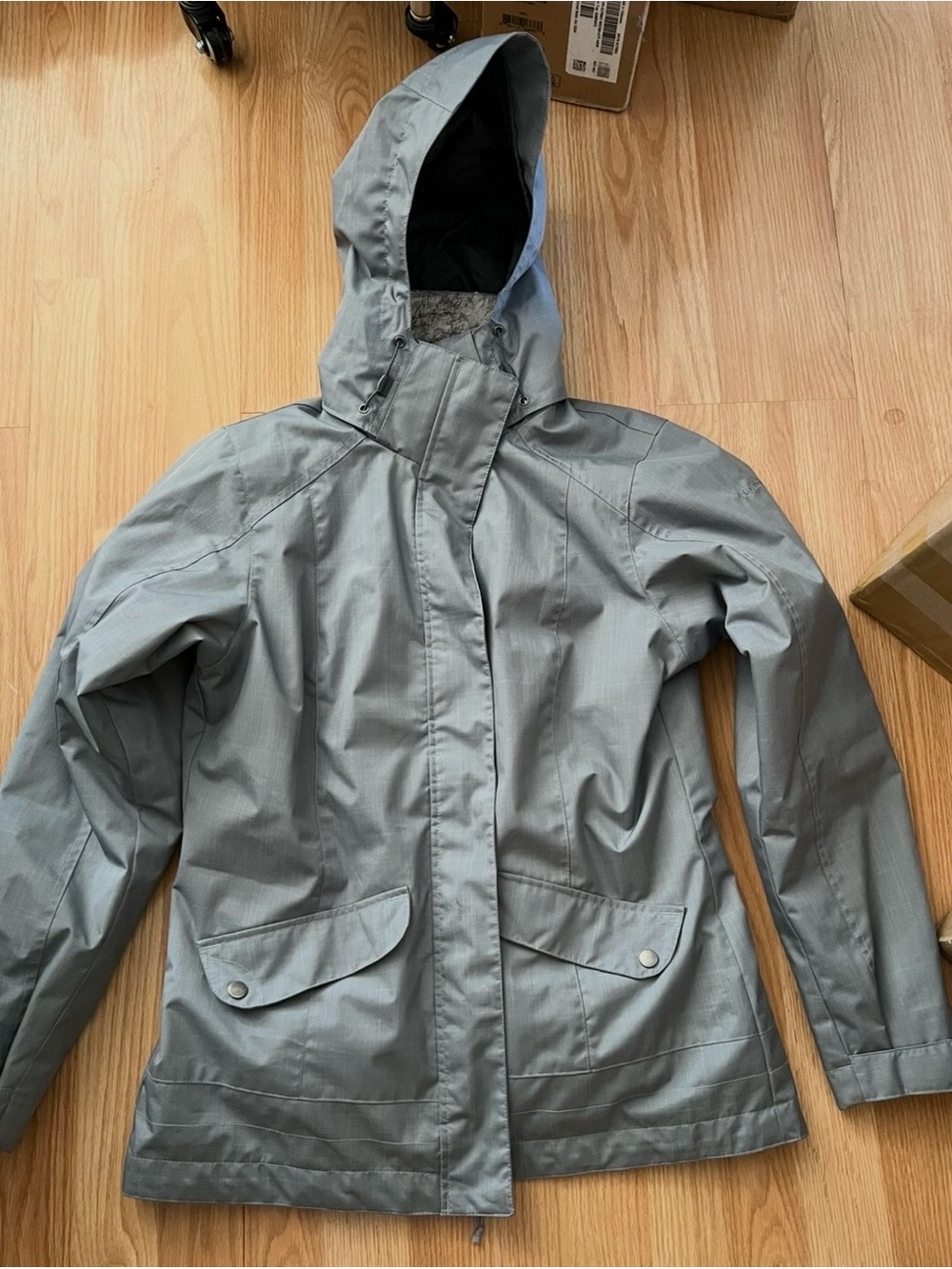 Columbia Light Blue Hooded 3-in-1 Jacket Coat